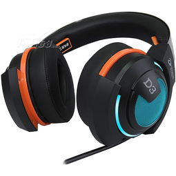 达尔优EH735进化者D3迷你版游戏耳麦 黑橙色设计与性能的融合